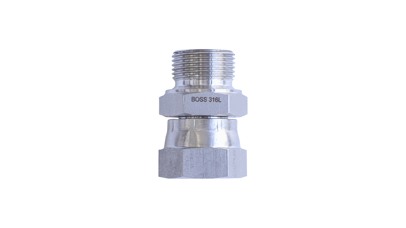 Stainless Male BSP - Female BSP Adapters with Swivel Nut