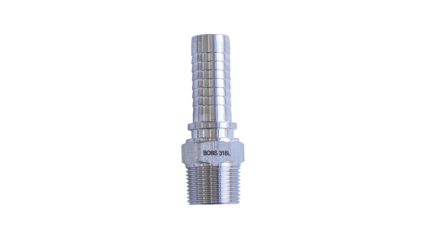 Stainless Straight NPT Male Hose Connectors