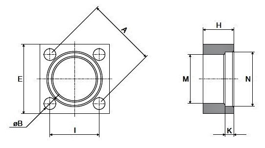 CETOP Stainless 316L Square Flanges