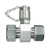 Stainless Test Point Pressure Gauge (Minimess) Connectors with L Type Metric Tee Adapter